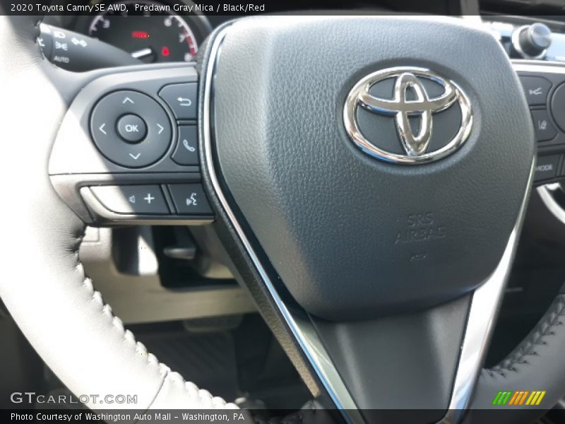 Predawn Gray Mica / Black/Red 2020 Toyota Camry SE AWD