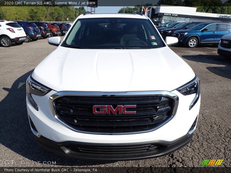 Summit White / Jet Black 2020 GMC Terrain SLE AWD