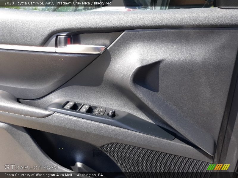 Predawn Gray Mica / Black/Red 2020 Toyota Camry SE AWD