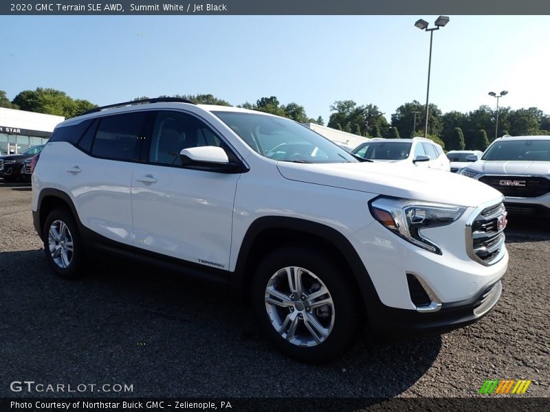 Summit White / Jet Black 2020 GMC Terrain SLE AWD