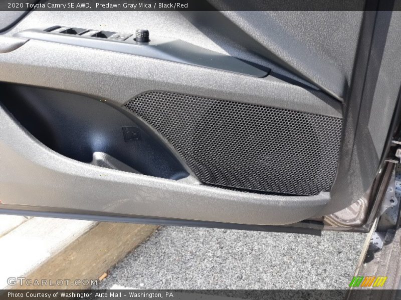 Predawn Gray Mica / Black/Red 2020 Toyota Camry SE AWD