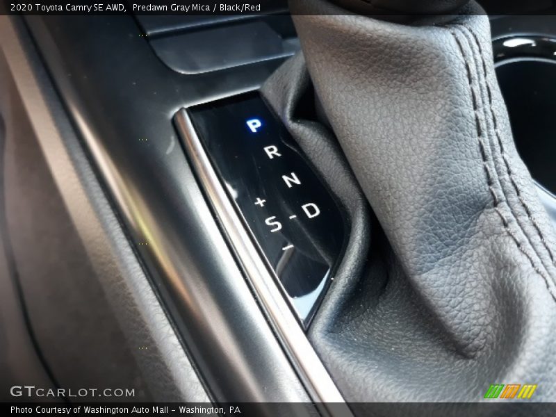Predawn Gray Mica / Black/Red 2020 Toyota Camry SE AWD