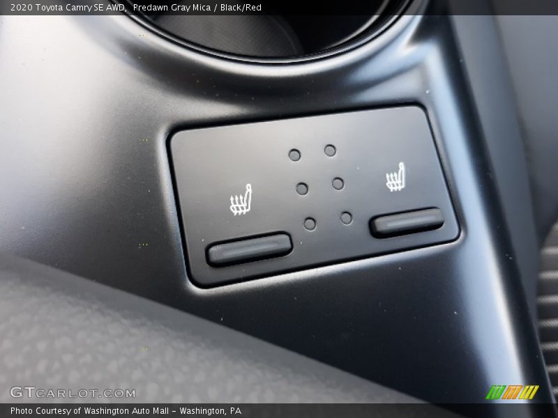 Predawn Gray Mica / Black/Red 2020 Toyota Camry SE AWD