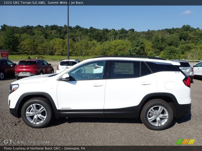 Summit White / Jet Black 2020 GMC Terrain SLE AWD