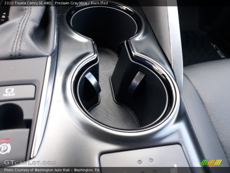 Predawn Gray Mica / Black/Red 2020 Toyota Camry SE AWD