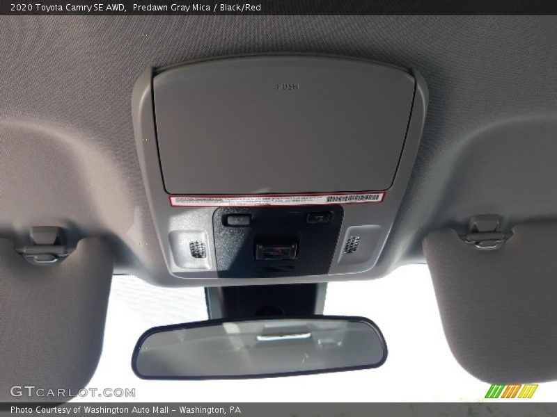 Predawn Gray Mica / Black/Red 2020 Toyota Camry SE AWD