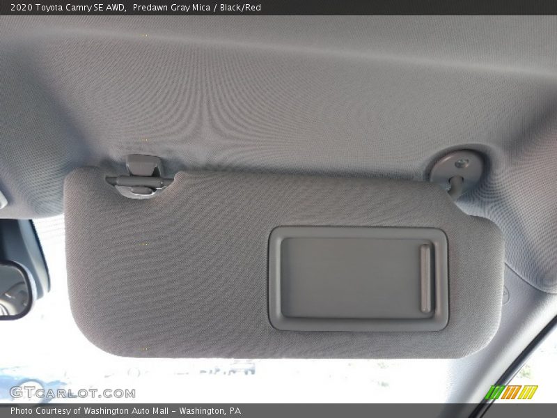 Predawn Gray Mica / Black/Red 2020 Toyota Camry SE AWD