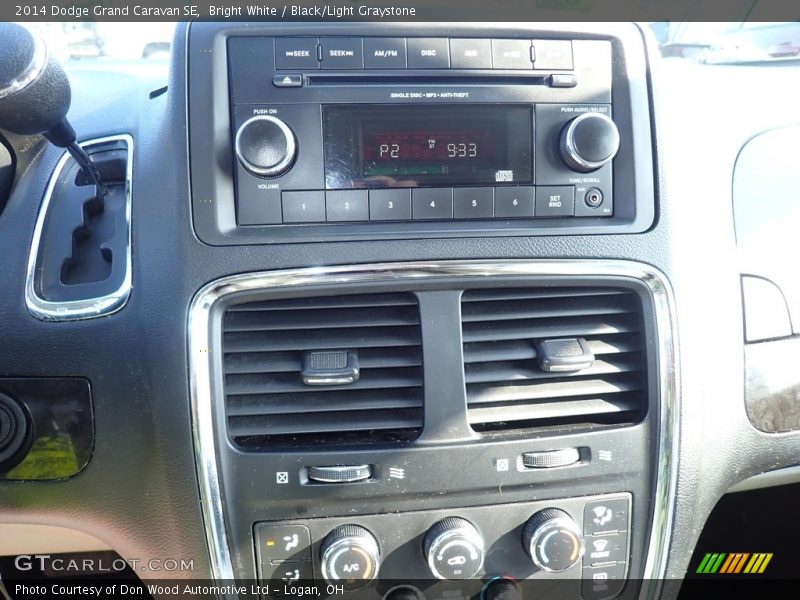 Bright White / Black/Light Graystone 2014 Dodge Grand Caravan SE