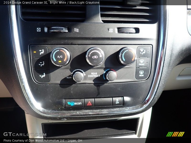 Bright White / Black/Light Graystone 2014 Dodge Grand Caravan SE