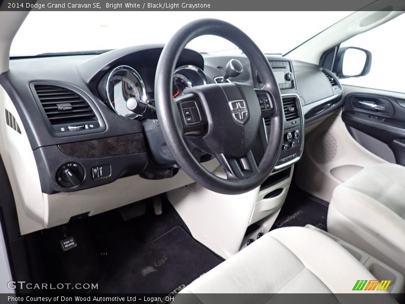 Bright White / Black/Light Graystone 2014 Dodge Grand Caravan SE