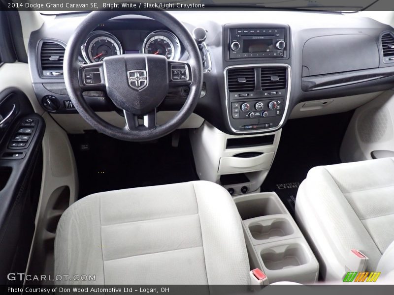 Bright White / Black/Light Graystone 2014 Dodge Grand Caravan SE