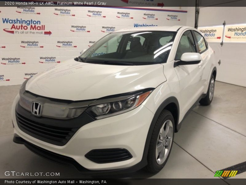 Platinum White Pearl / Gray 2020 Honda HR-V LX AWD