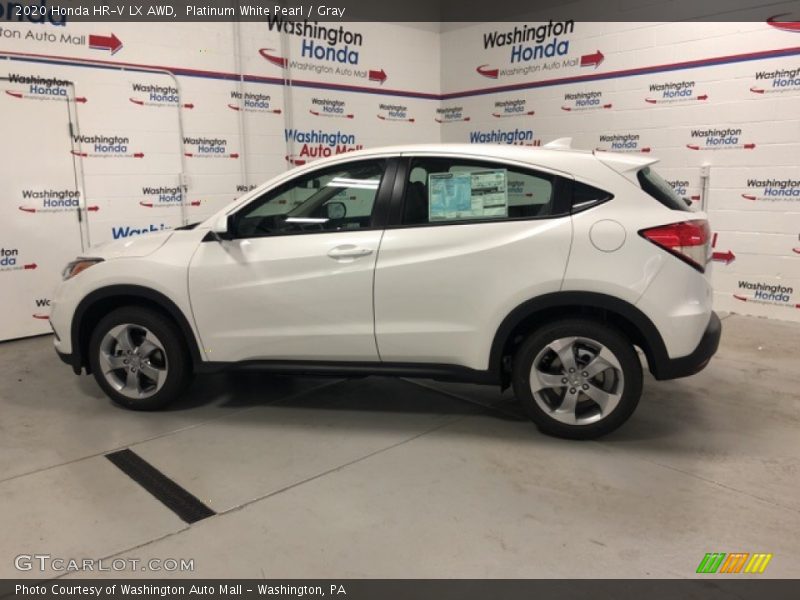 Platinum White Pearl / Gray 2020 Honda HR-V LX AWD