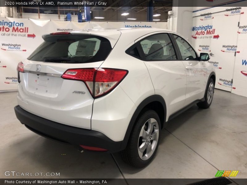 Platinum White Pearl / Gray 2020 Honda HR-V LX AWD