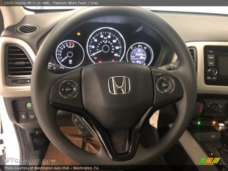 Platinum White Pearl / Gray 2020 Honda HR-V LX AWD