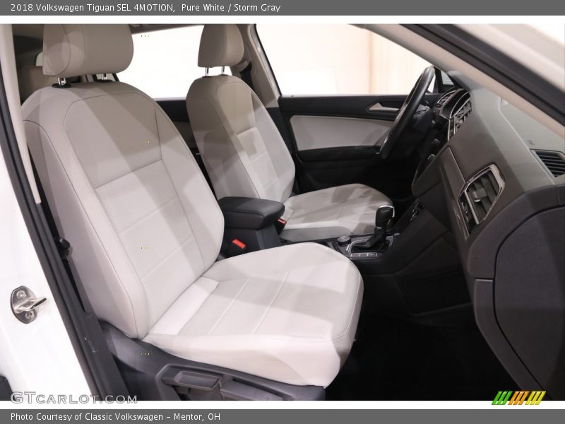 Pure White / Storm Gray 2018 Volkswagen Tiguan SEL 4MOTION