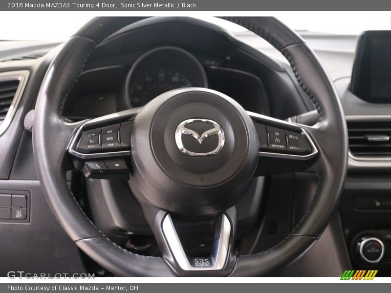 Sonic Silver Metallic / Black 2018 Mazda MAZDA3 Touring 4 Door
