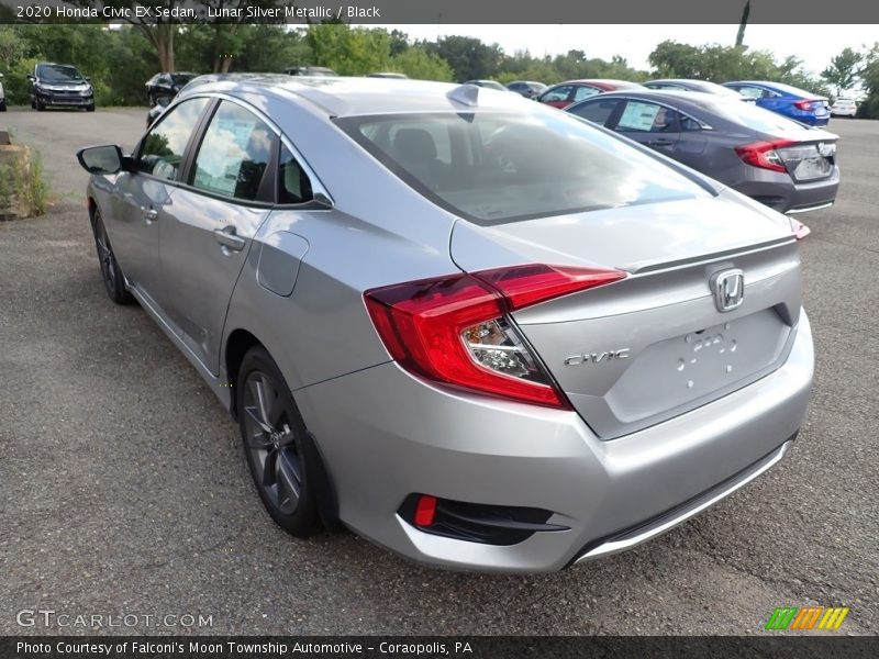 Lunar Silver Metallic / Black 2020 Honda Civic EX Sedan