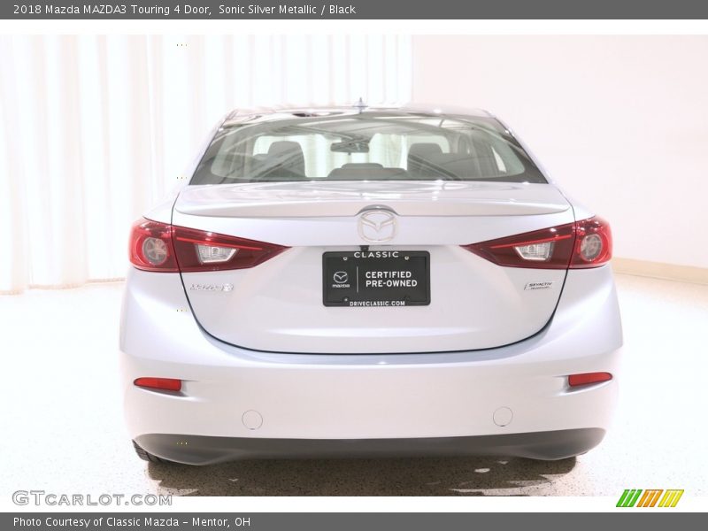 Sonic Silver Metallic / Black 2018 Mazda MAZDA3 Touring 4 Door