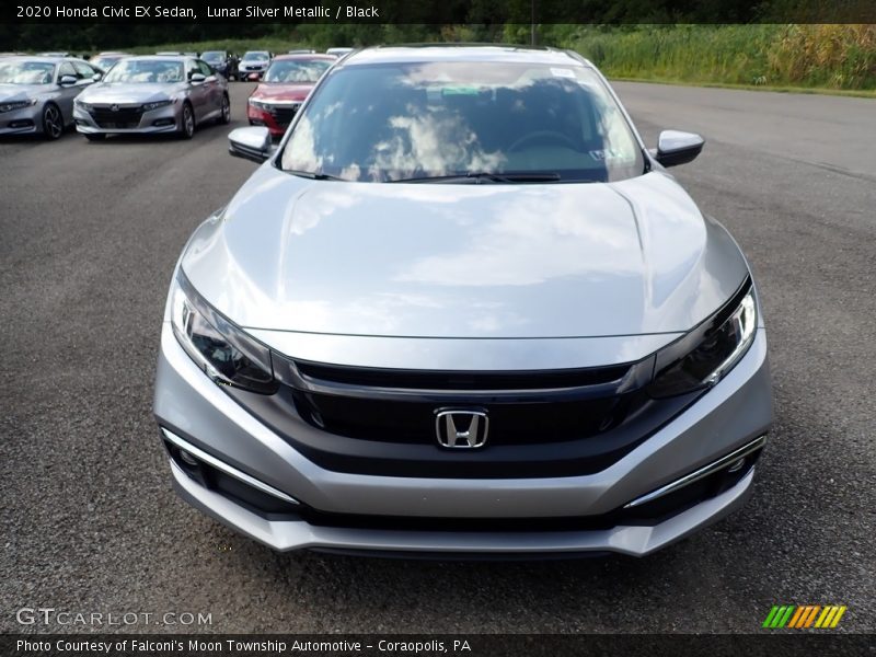 Lunar Silver Metallic / Black 2020 Honda Civic EX Sedan