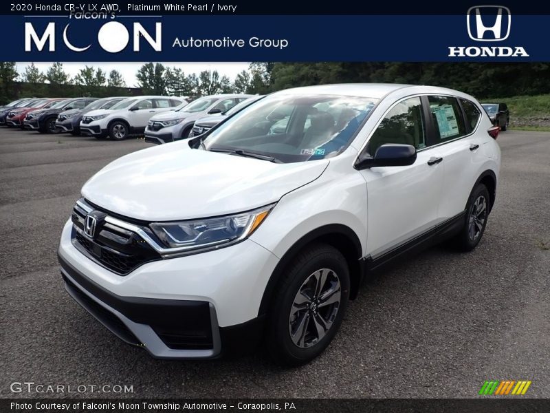 Platinum White Pearl / Ivory 2020 Honda CR-V LX AWD