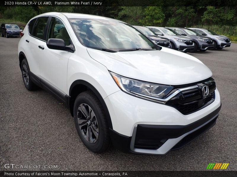 Platinum White Pearl / Ivory 2020 Honda CR-V LX AWD