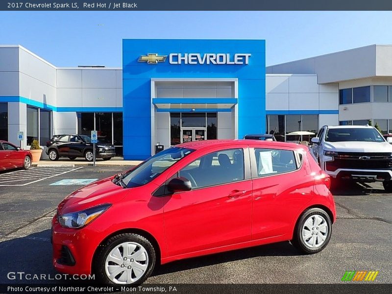 Red Hot / Jet Black 2017 Chevrolet Spark LS