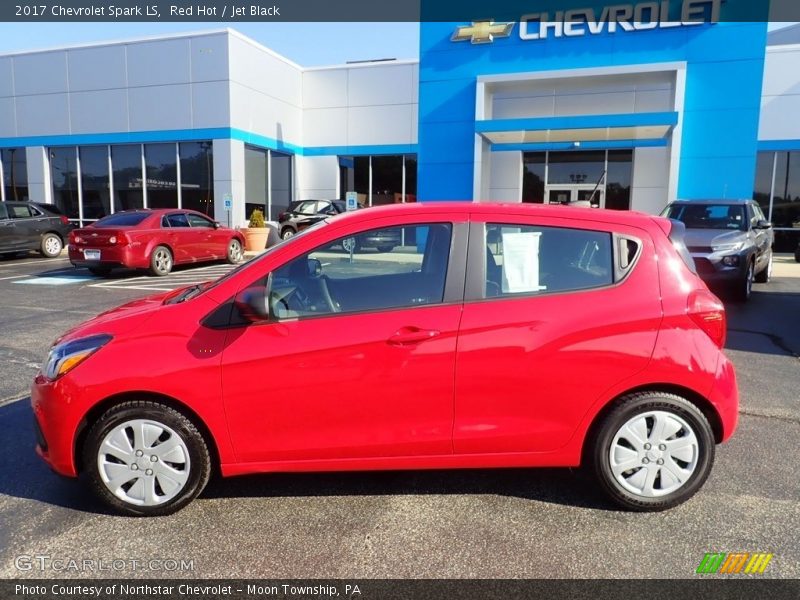 Red Hot / Jet Black 2017 Chevrolet Spark LS