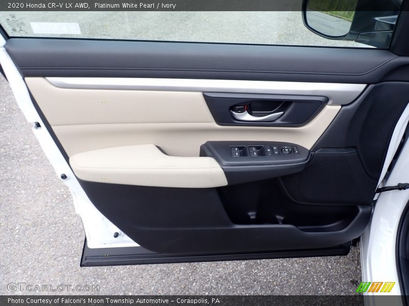 Platinum White Pearl / Ivory 2020 Honda CR-V LX AWD