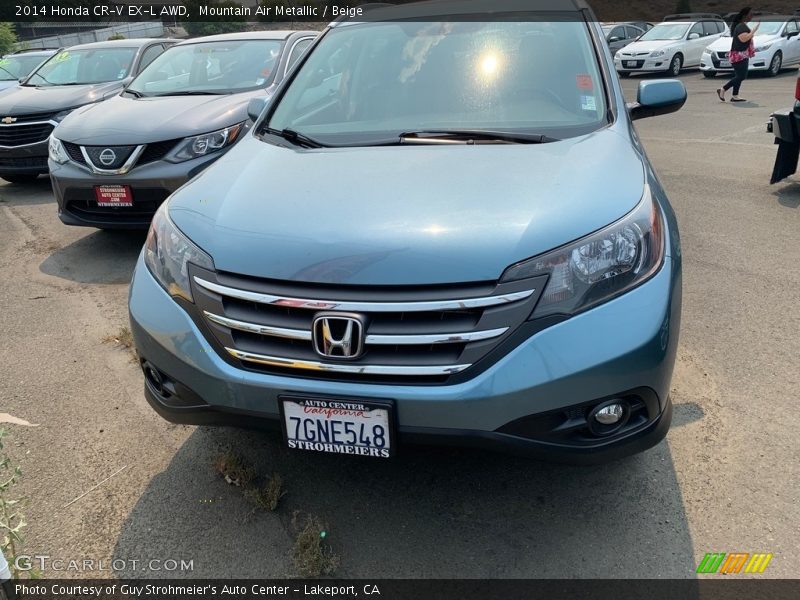 Mountain Air Metallic / Beige 2014 Honda CR-V EX-L AWD