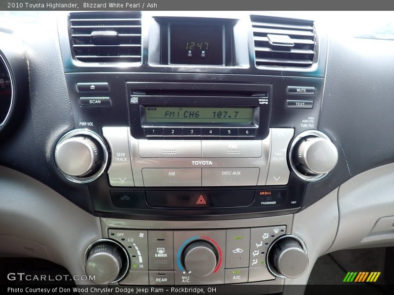 Controls of 2010 Highlander 