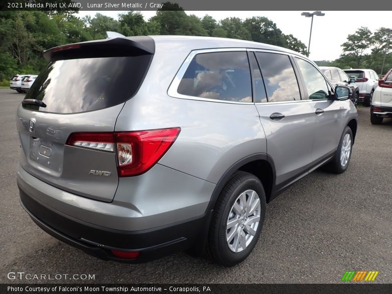Lunar Silver Metallic / Gray 2021 Honda Pilot LX AWD