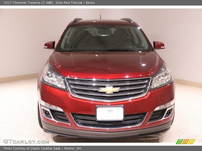 Siren Red Tintcoat / Ebony 2017 Chevrolet Traverse LT AWD