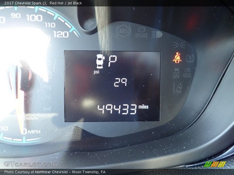 Red Hot / Jet Black 2017 Chevrolet Spark LS