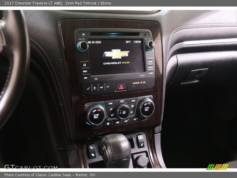 Siren Red Tintcoat / Ebony 2017 Chevrolet Traverse LT AWD