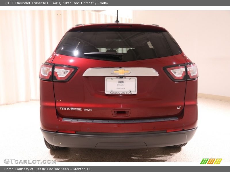 Siren Red Tintcoat / Ebony 2017 Chevrolet Traverse LT AWD