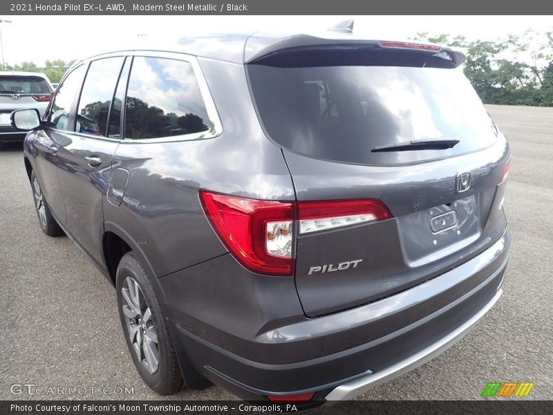 Modern Steel Metallic / Black 2021 Honda Pilot EX-L AWD
