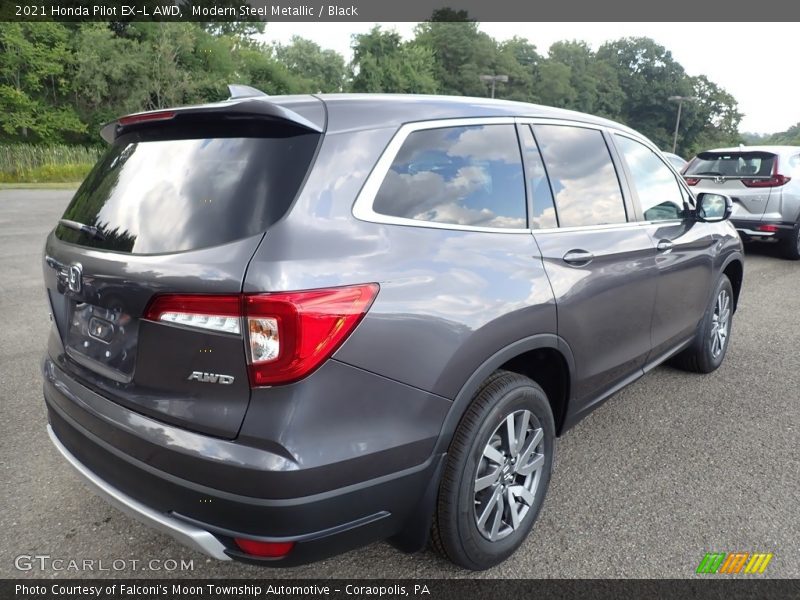 Modern Steel Metallic / Black 2021 Honda Pilot EX-L AWD