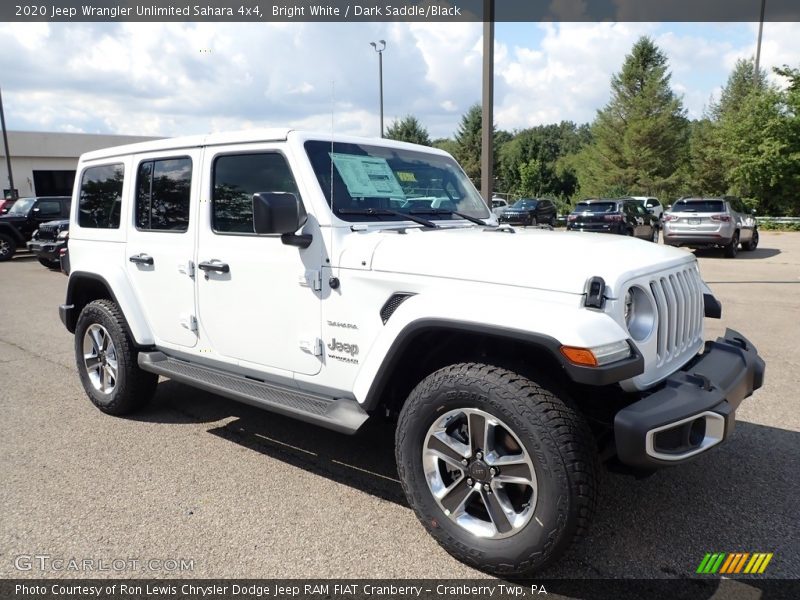 Bright White / Dark Saddle/Black 2020 Jeep Wrangler Unlimited Sahara 4x4