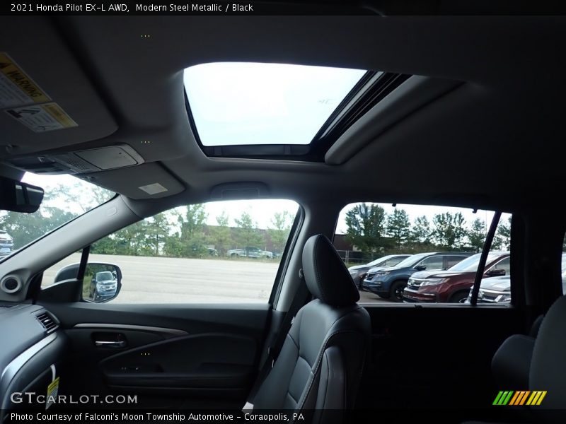 Modern Steel Metallic / Black 2021 Honda Pilot EX-L AWD