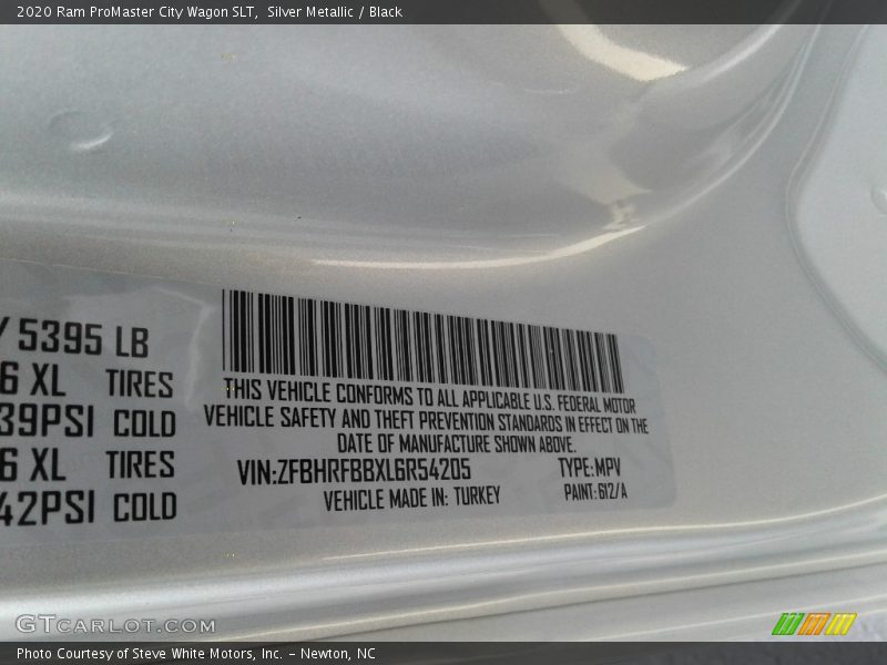 Silver Metallic / Black 2020 Ram ProMaster City Wagon SLT