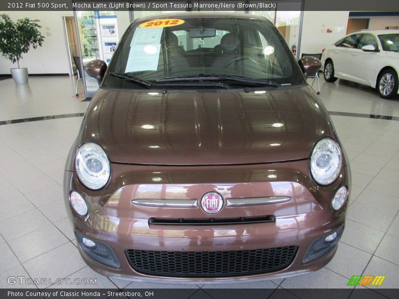 Mocha Latte (Light Brown) / Sport Tessuto Marrone/Nero (Brown/Black) 2012 Fiat 500 Sport