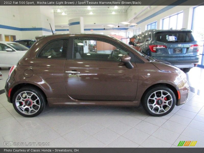 Mocha Latte (Light Brown) / Sport Tessuto Marrone/Nero (Brown/Black) 2012 Fiat 500 Sport