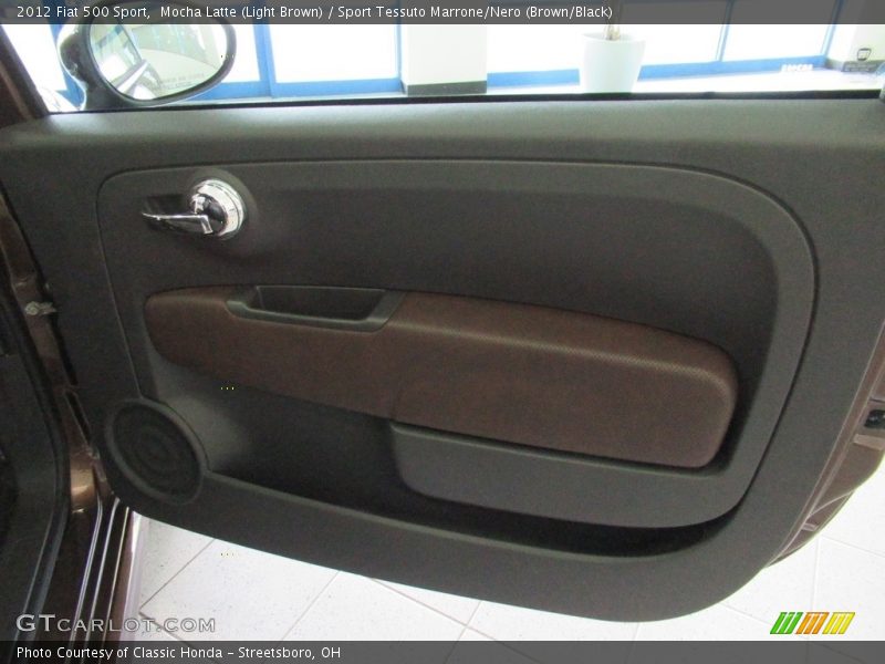 Mocha Latte (Light Brown) / Sport Tessuto Marrone/Nero (Brown/Black) 2012 Fiat 500 Sport