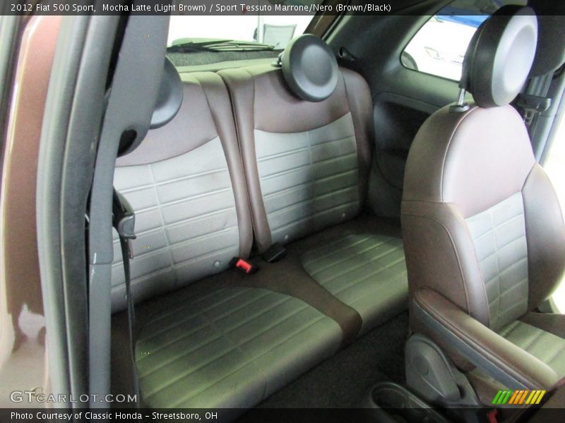 Mocha Latte (Light Brown) / Sport Tessuto Marrone/Nero (Brown/Black) 2012 Fiat 500 Sport