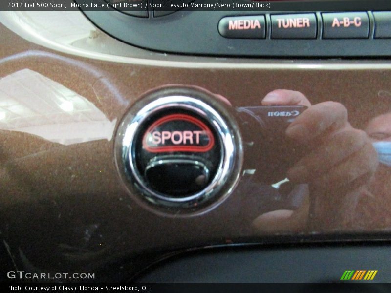 Mocha Latte (Light Brown) / Sport Tessuto Marrone/Nero (Brown/Black) 2012 Fiat 500 Sport