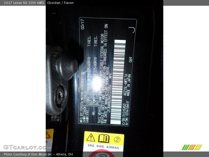 Obsidian / Flaxen 2017 Lexus NX 200t AWD