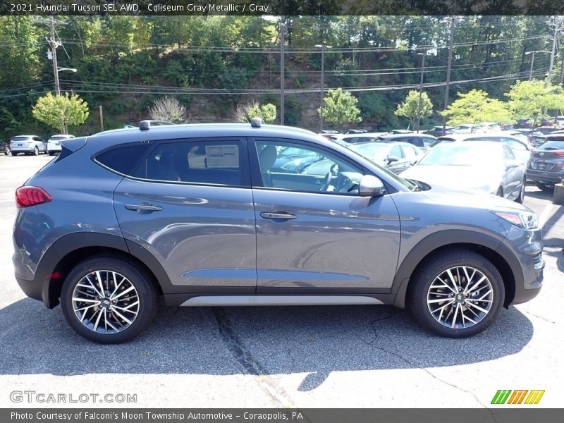Coliseum Gray Metallic / Gray 2021 Hyundai Tucson SEL AWD