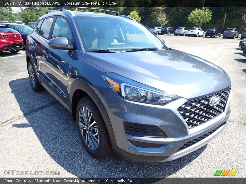 Coliseum Gray Metallic / Gray 2021 Hyundai Tucson SEL AWD