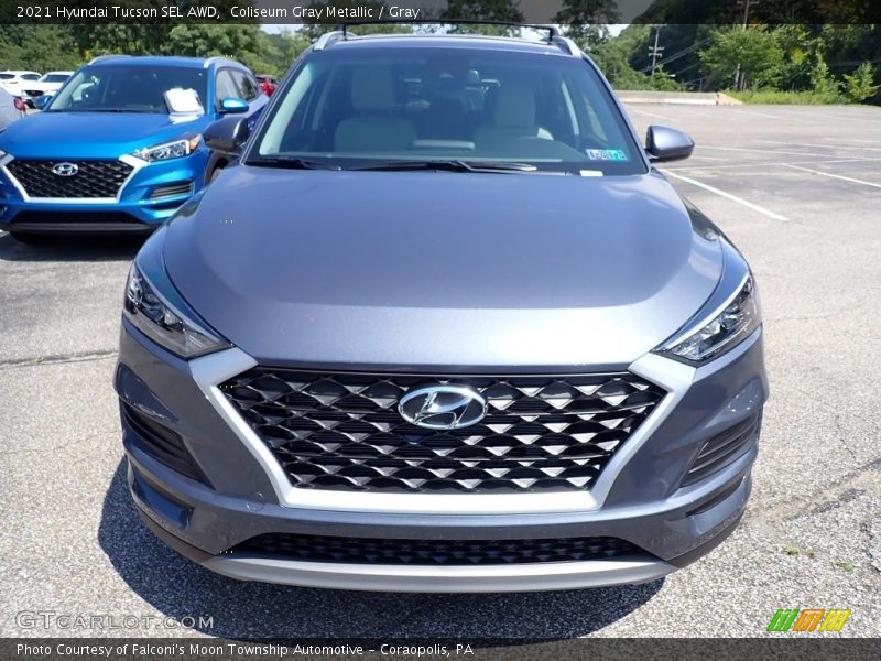 Coliseum Gray Metallic / Gray 2021 Hyundai Tucson SEL AWD